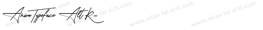 Arion Typeface Alt R字体转换